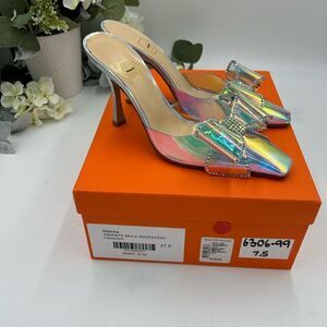 Women’s Nalebe diamanté iridescent mule, size 37.5 made in Italy